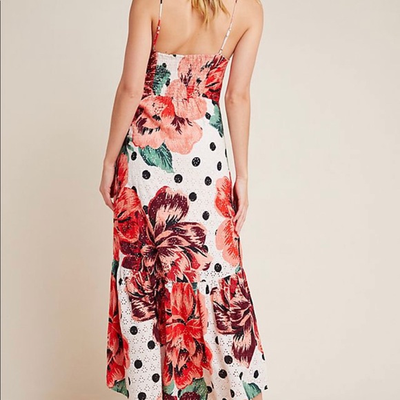 Anthropologie Floral Maxi Dress - Red and White - Picture 2 of 5